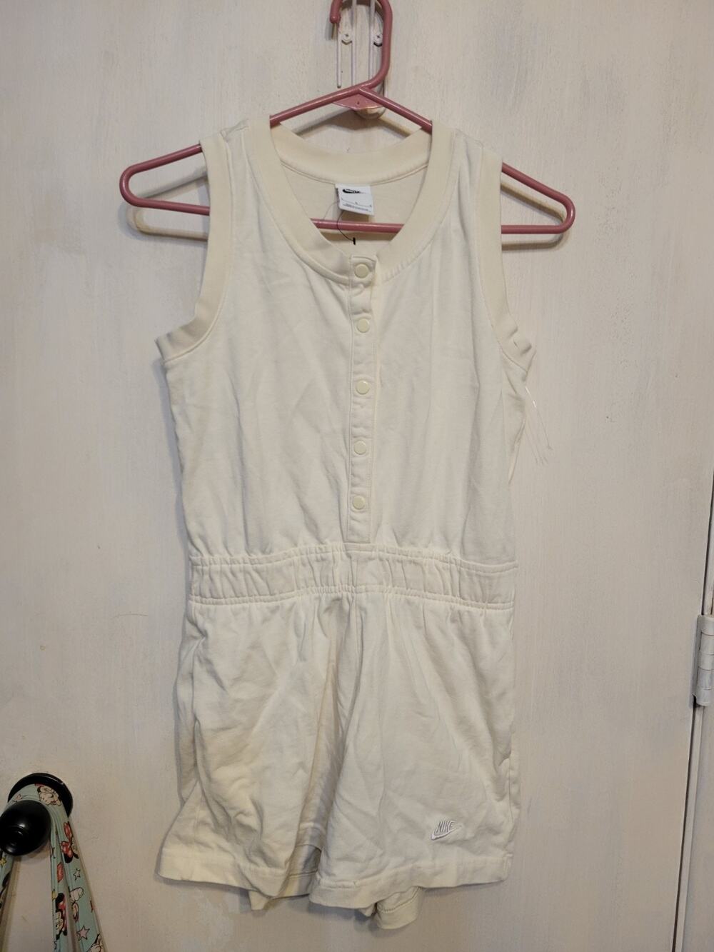 Nike Sportswear Big Kids' (Girls') Romper Cream Size Large